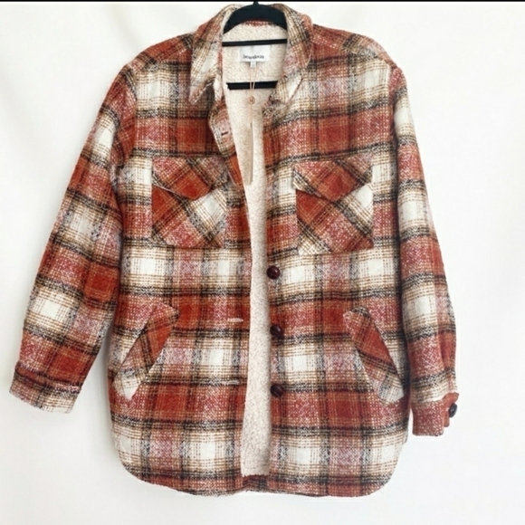 HEARTLOOM Cooper Shaket Coat In Brick Fall Tones Size XS. - Picture 5 of 14